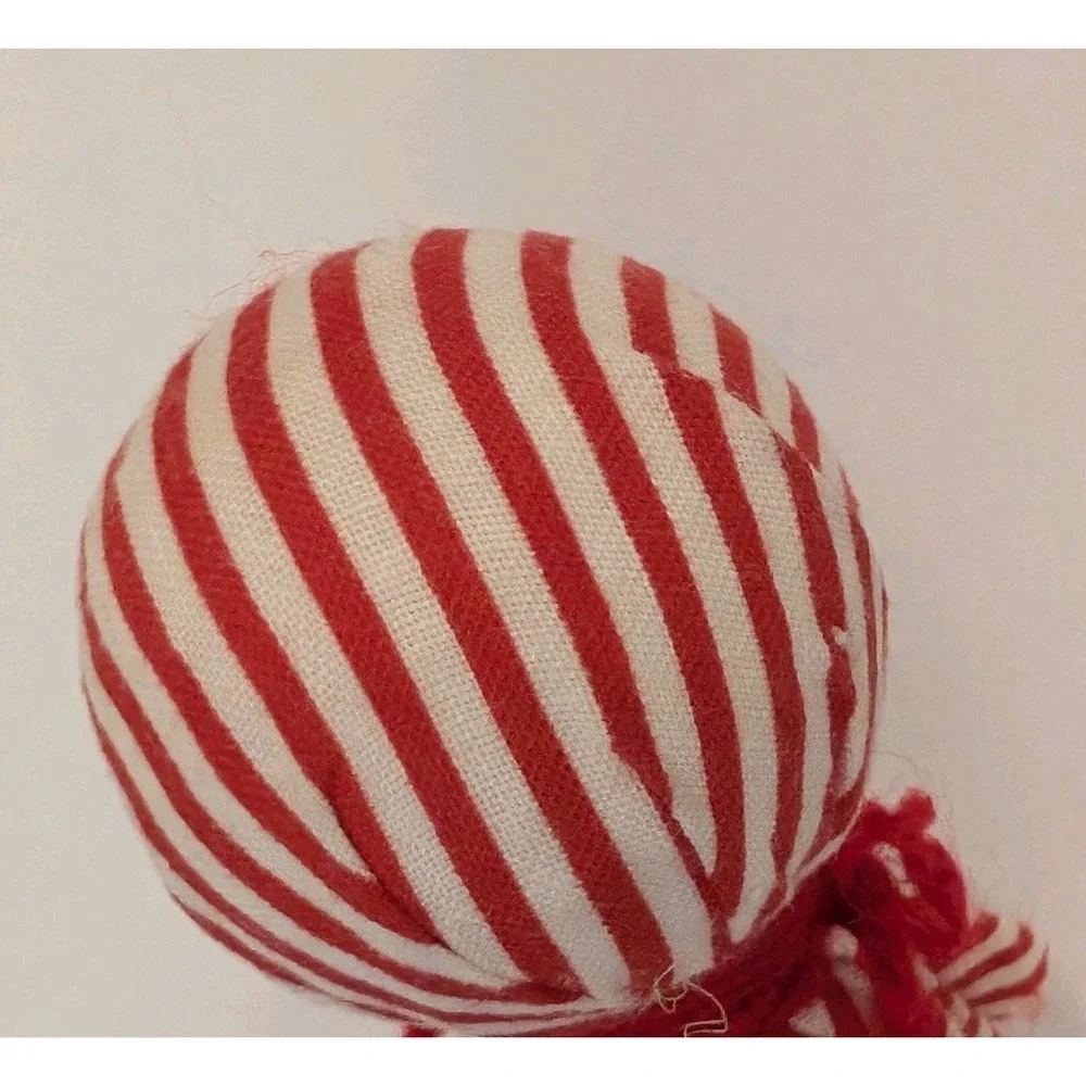 Lot of 3 Vtg Christmas Candy Ornament Decorations Lollipops Peppermint Floral